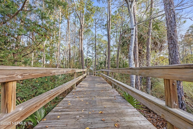 view of dock area