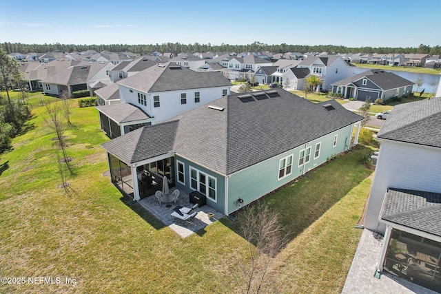 bird's eye view with a residential view