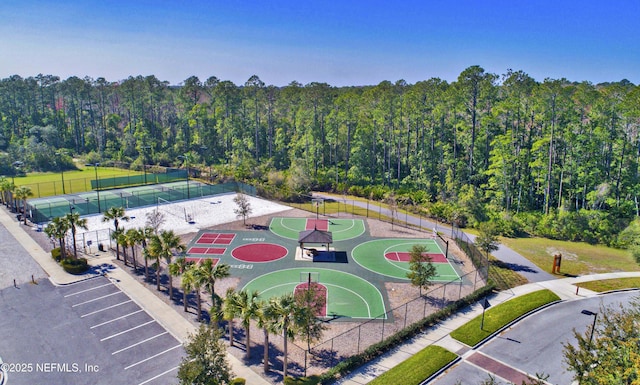 aerial view with a view of trees