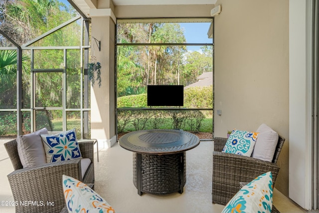 view of sunroom / solarium