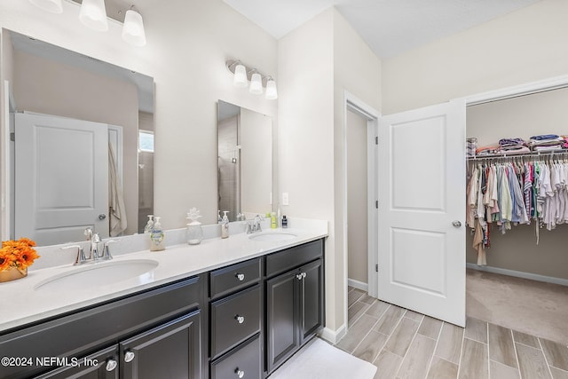 bathroom with vanity