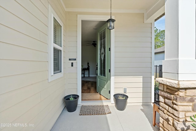 view of doorway to property