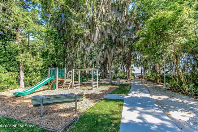 view of community jungle gym