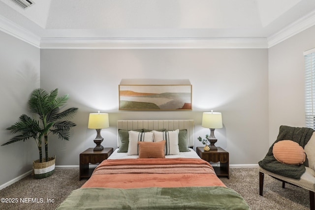 1494 Walnut Creek Dr, Fleming Island, FL 32003 - bedroom featuring carpet flooring and ornamental molding