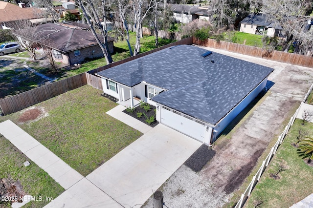 drone / aerial view featuring a residential view