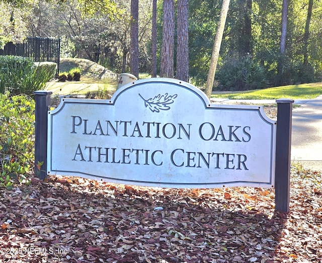 view of community sign