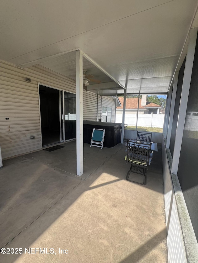 view of sunroom / solarium