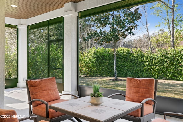 sunroom with a healthy amount of sunlight