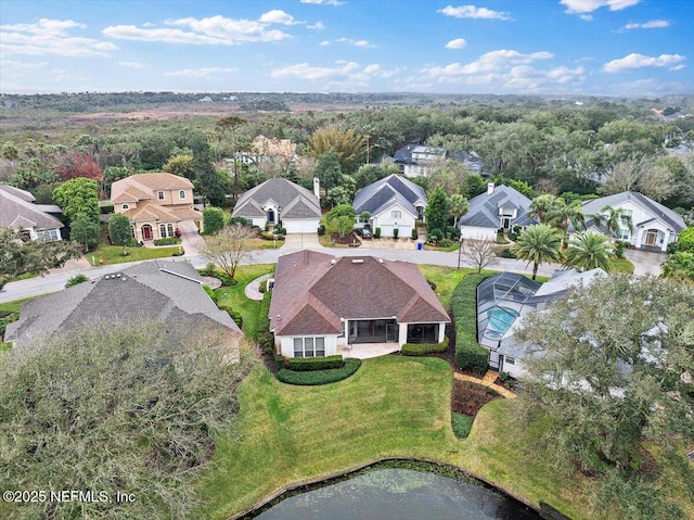 aerial view featuring a residential view