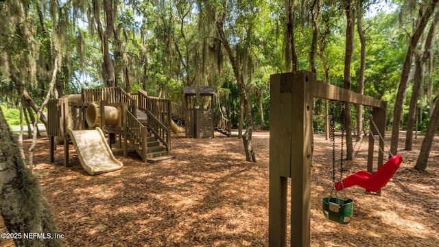 view of jungle gym