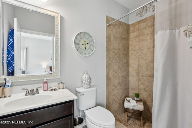 986 Prairie Dunes Ct, Orange Park, FL 32065 - full bath featuring a tile shower, toilet, and vanity