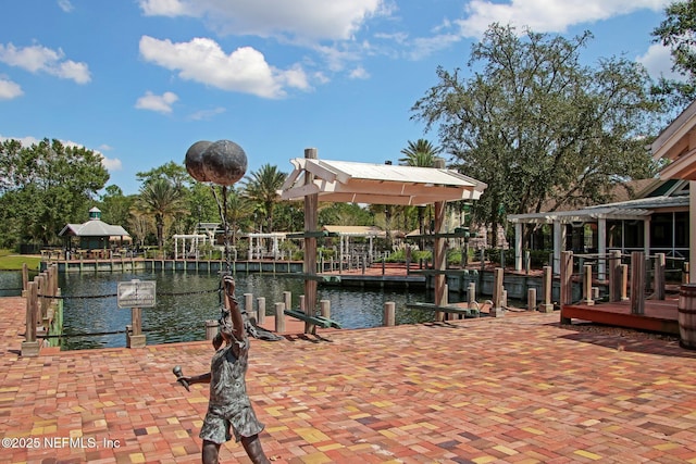 986 Prairie Dunes Ct, Orange Park, FL 32065 - view of dock with a water view