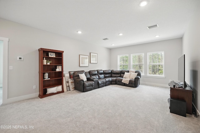 152 Navigators Rd, Saint Johns, FL 32259 - living area featuring baseboards, carpet flooring, visible vents, and recessed lighting