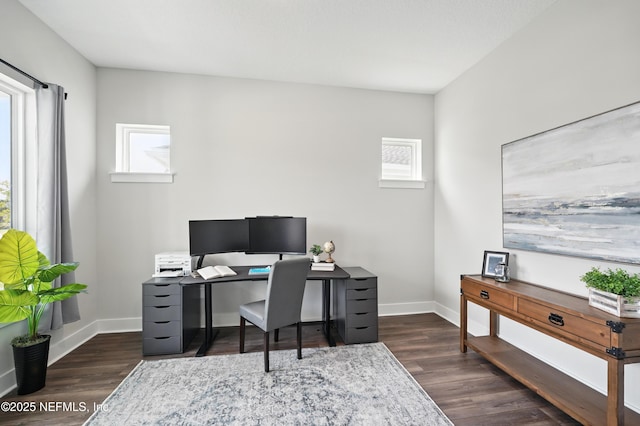 152 Navigators Rd, Saint Johns, FL 32259 - home office with baseboards and dark wood-type flooring