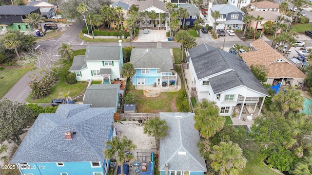 bird's eye view with a residential view