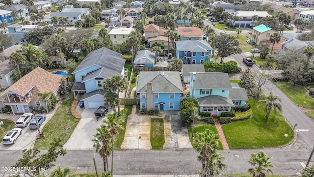 drone / aerial view with a residential view