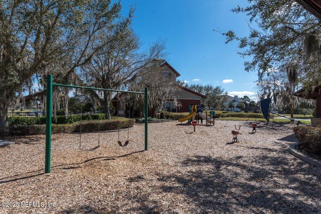 view of community jungle gym