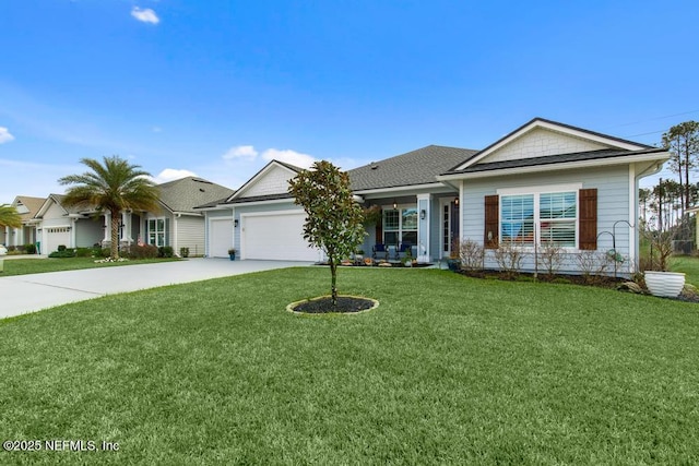 34072 Lavender Parke Dr, Fernandina Beach, FL 32034 - ranch-style home with a garage, driveway, and a front yard