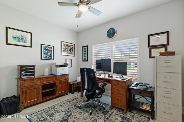 34072 Lavender Parke Dr, Fernandina Beach, FL 32034 - office area with a ceiling fan