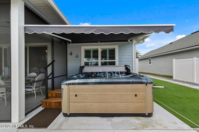 34072 Lavender Parke Dr, Fernandina Beach, FL 32034 - view of patio with a hot tub