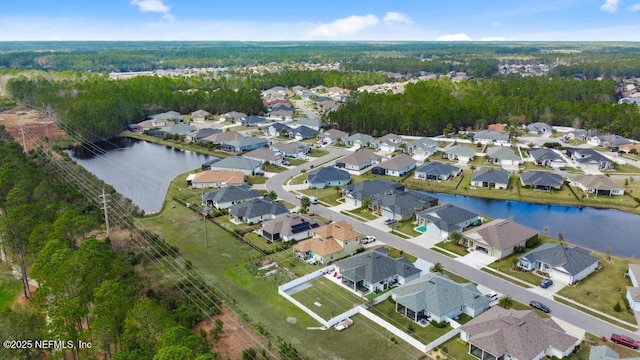 34072 Lavender Parke Dr, Fernandina Beach, FL 32034 - birds eye view of property with a water view and a residential view