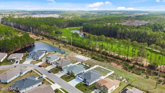 34072 Lavender Parke Dr, Fernandina Beach, FL 32034 - birds eye view of property with a water view and a residential view