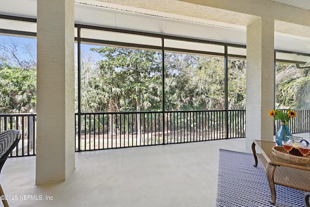 view of sunroom