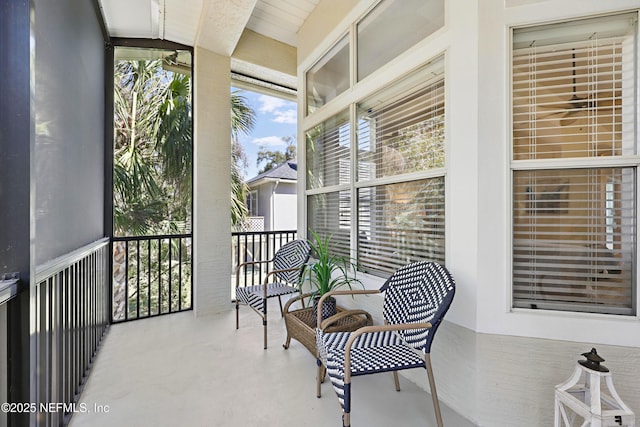 view of sunroom