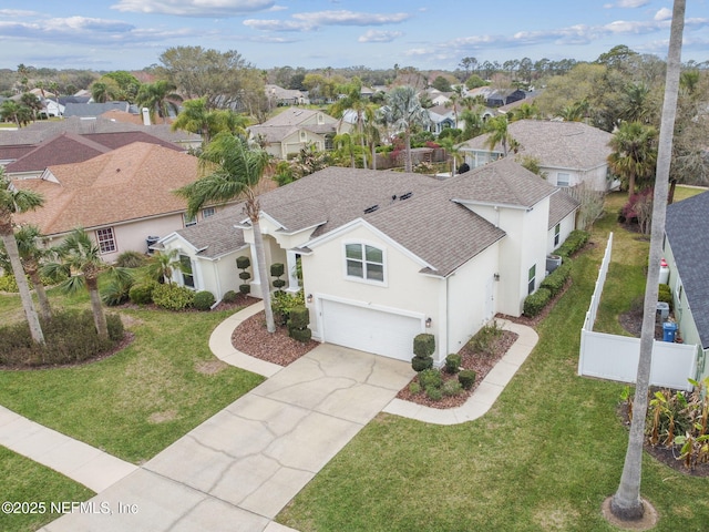 bird's eye view featuring a residential view