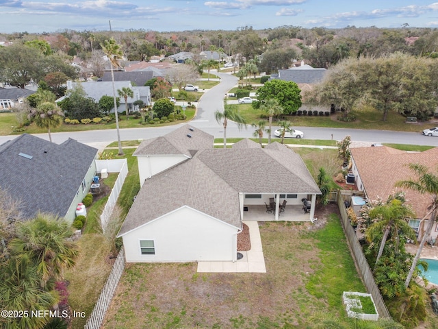 bird's eye view with a residential view