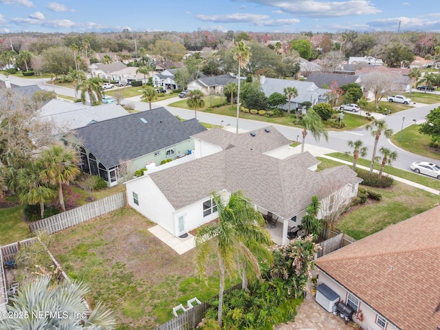 drone / aerial view with a residential view