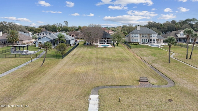 bird's eye view featuring a residential view