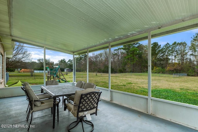 view of sunroom / solarium