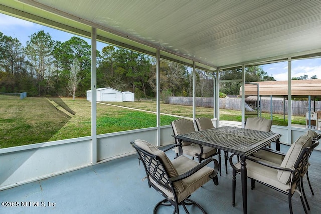 view of sunroom / solarium