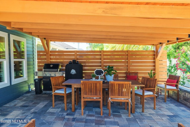 352 Bronson Pkwy, Saint Augustine, FL 32095 - view of patio featuring outdoor dining space and grilling area