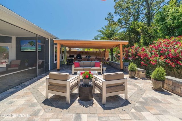 352 Bronson Pkwy, Saint Augustine, FL 32095 - view of patio / terrace featuring an outdoor hangout area