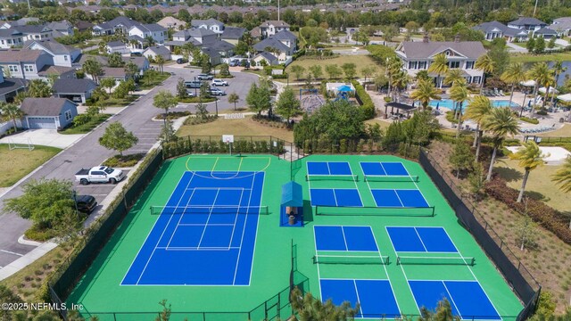 352 Bronson Pkwy, Saint Augustine, FL 32095 - aerial perspective of suburban area featuring a pool