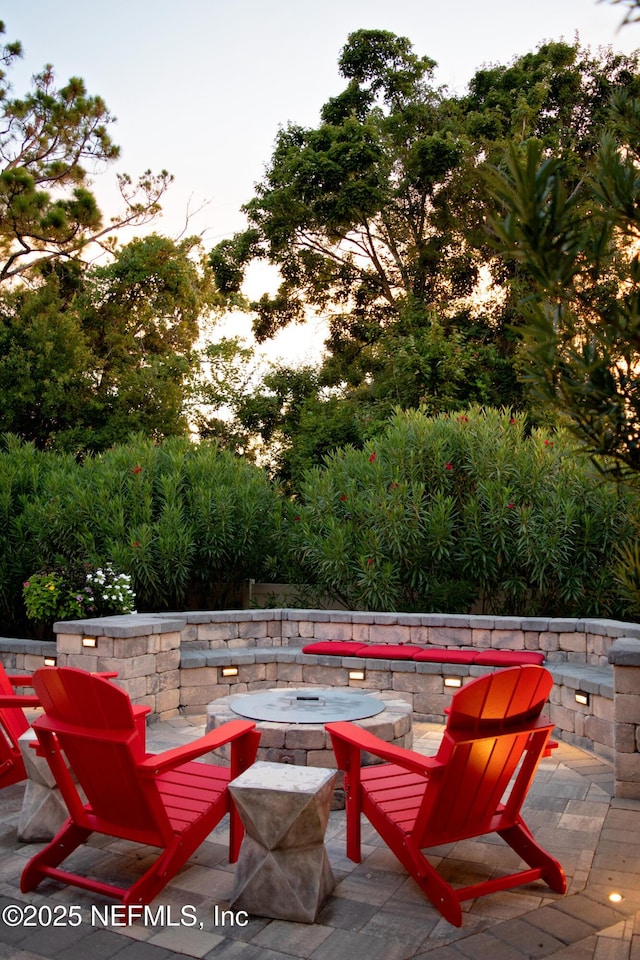 352 Bronson Pkwy, Saint Augustine, FL 32095 - view of patio / terrace with an outdoor fire pit