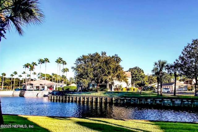 property view of water with a residential view
