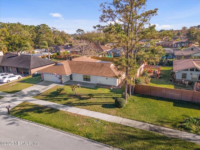 birds eye view of property featuring a residential view