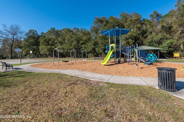 community play area featuring a yard