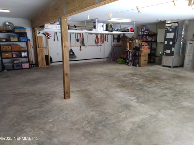 1124 Mill Creek Dr, Saint Johns, FL 32259 - garage featuring electric water heater and heating unit
