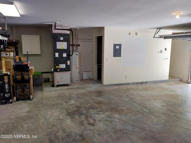 1124 Mill Creek Dr, Saint Johns, FL 32259 - garage with water heater, electric panel, and heating unit