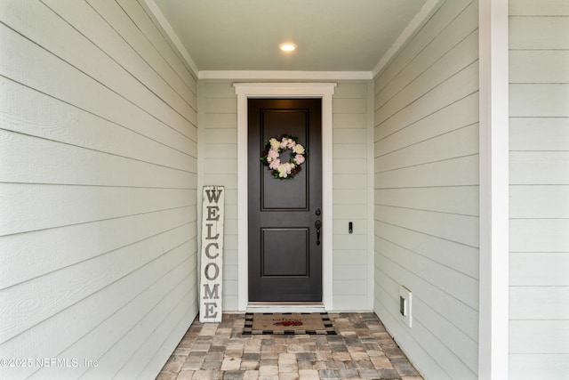 view of doorway to property