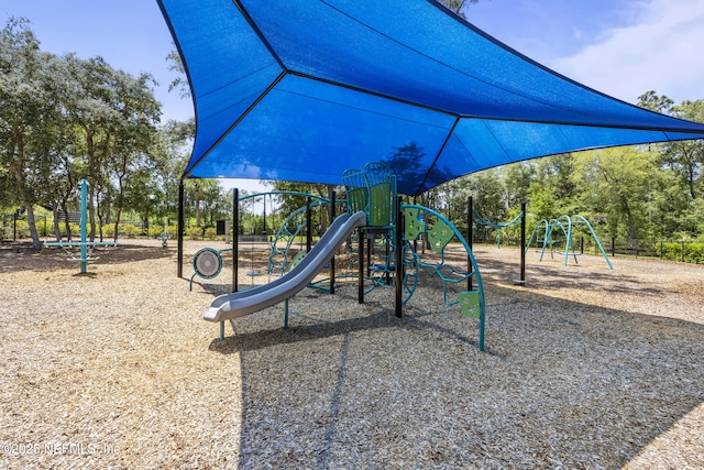 view of community jungle gym