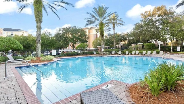 pool with fence