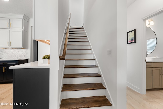 230 Marquesa Cir, Saint Johns, FL 32259 - stairway with wood finished floors and baseboards