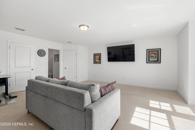 230 Marquesa Cir, Saint Johns, FL 32259 - living area featuring baseboards, visible vents, and light colored carpet