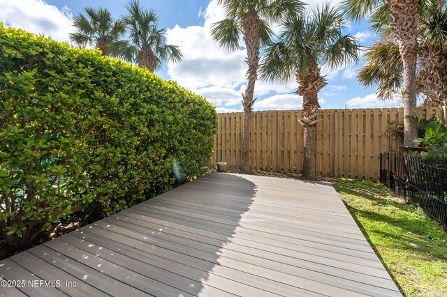 wooden deck with fence