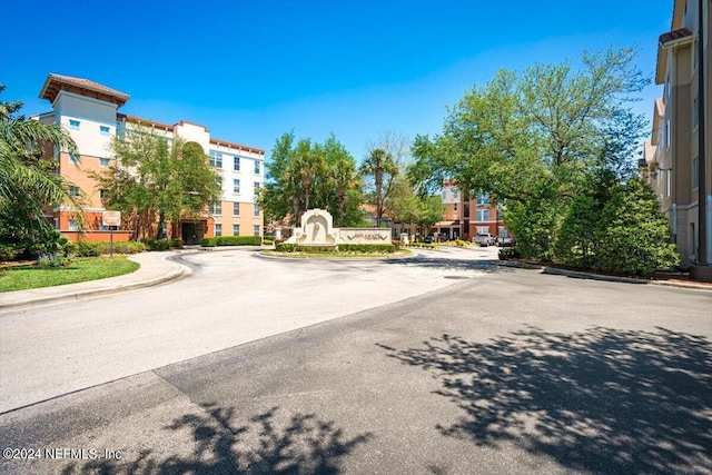 view of road featuring curbs